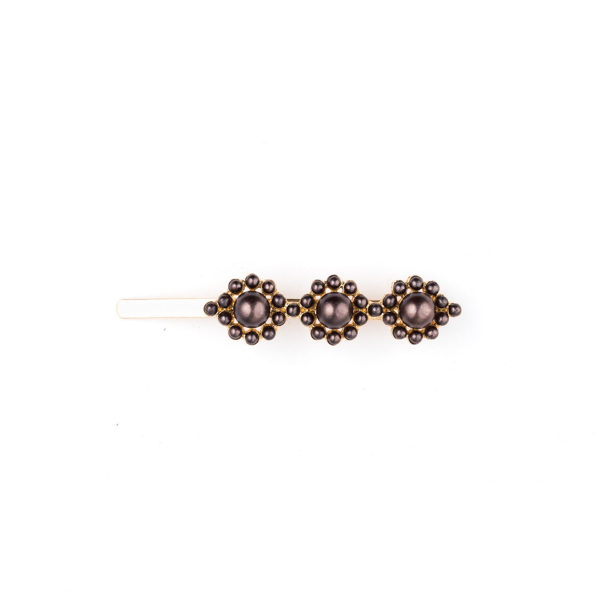 VINTAGE PEARL PIN MINI CHOCOLATE BROWN