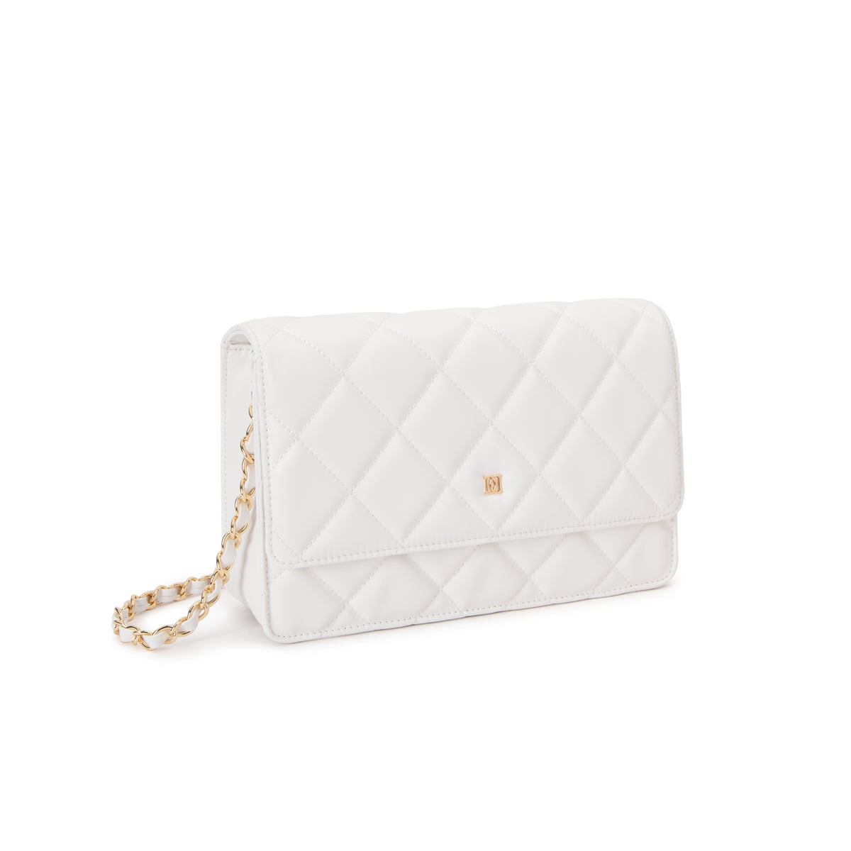 LEATHER QUILTED BAG OFF WHITE
