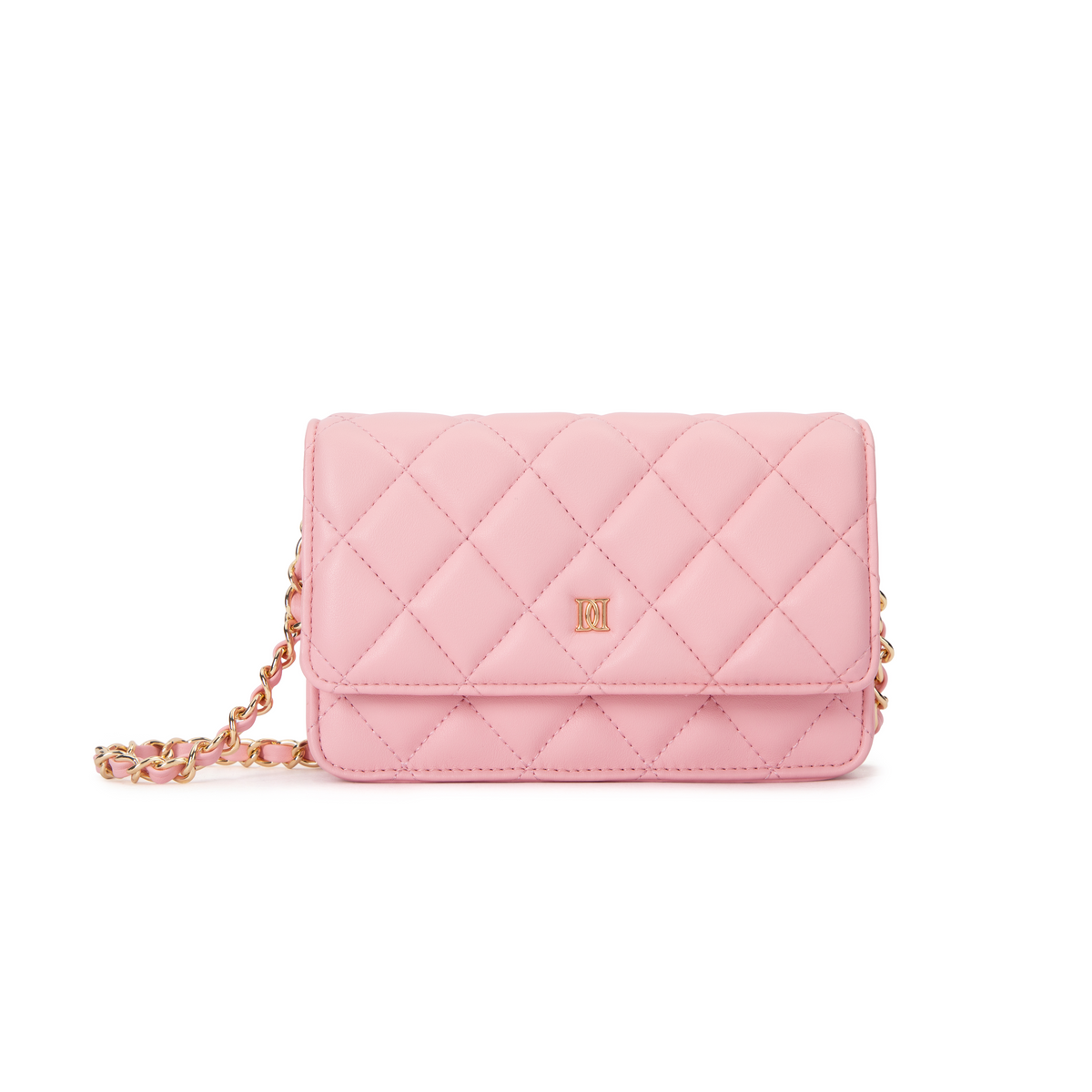 LEATHER QUILTED MINI BAG PALE ROSE