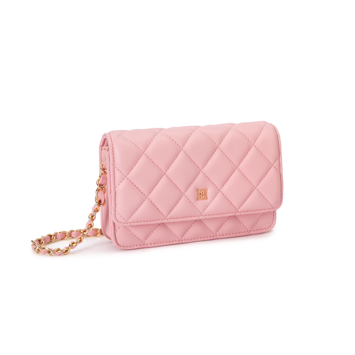LEATHER QUILTED MINI BAG PALE ROSE