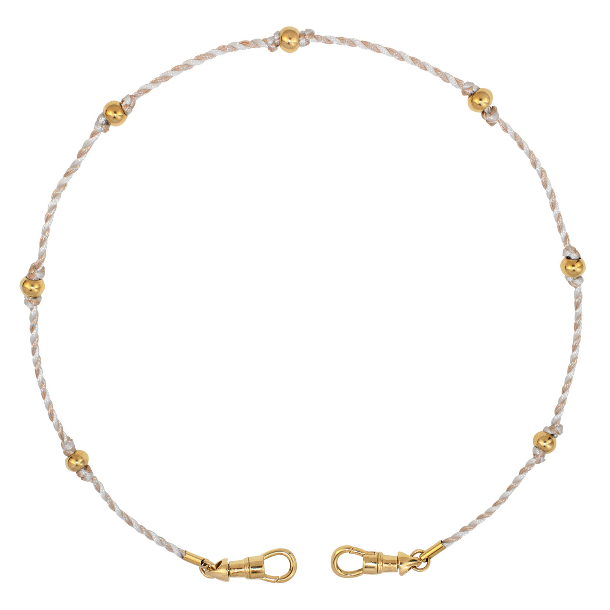 CLASP THREAD NECKLACE WHITE & SAND