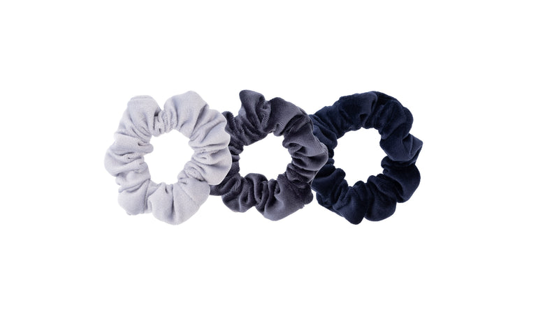 3 PK HAIR TIES COMBO BLUES