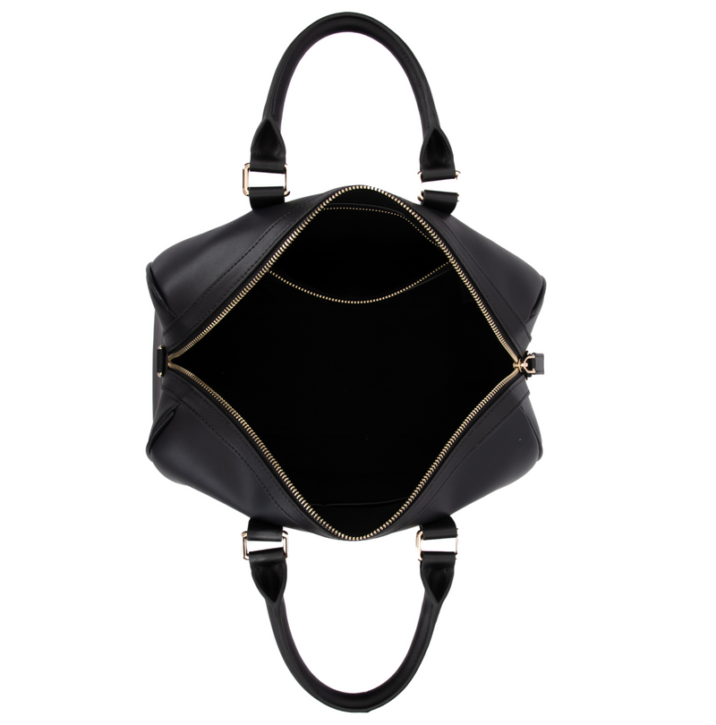 LEATHER BOWLER BAG LARGE W/SIGN STUDS
