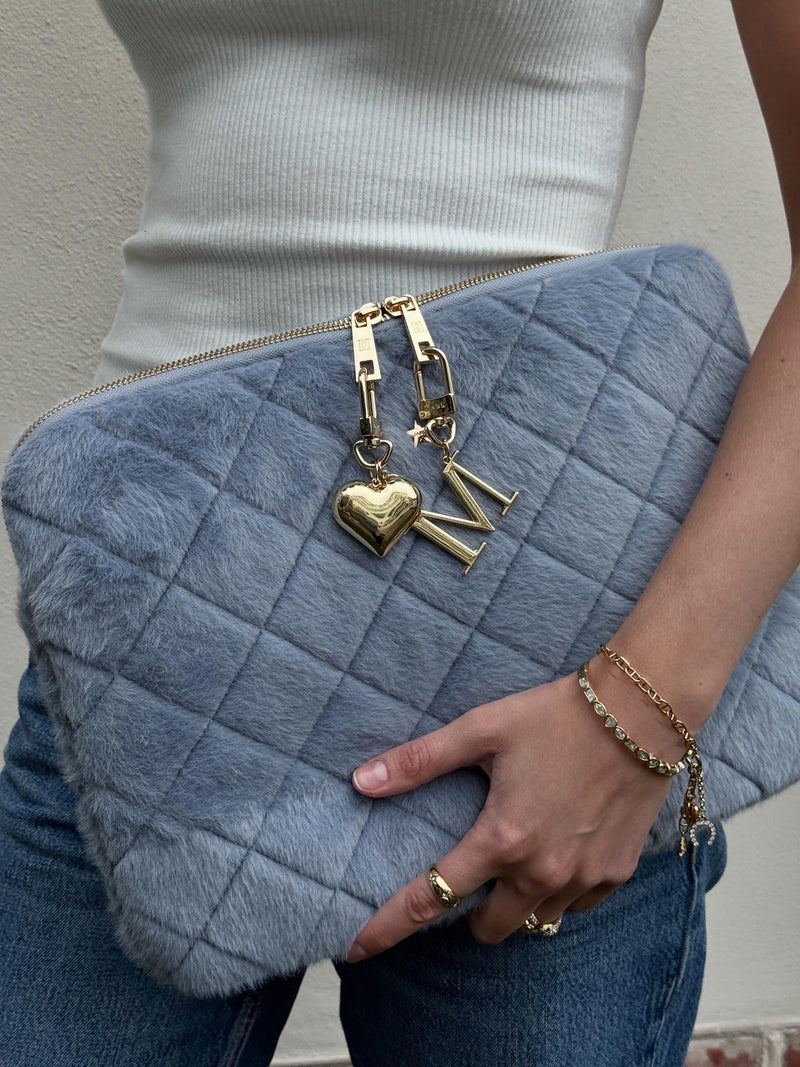 METAL SIGN BAG CHARM HEART