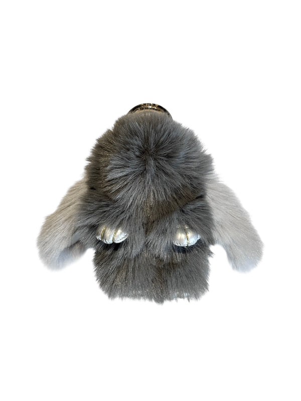 BUNNY BAG CHARM GREY W/LIGHT GREY