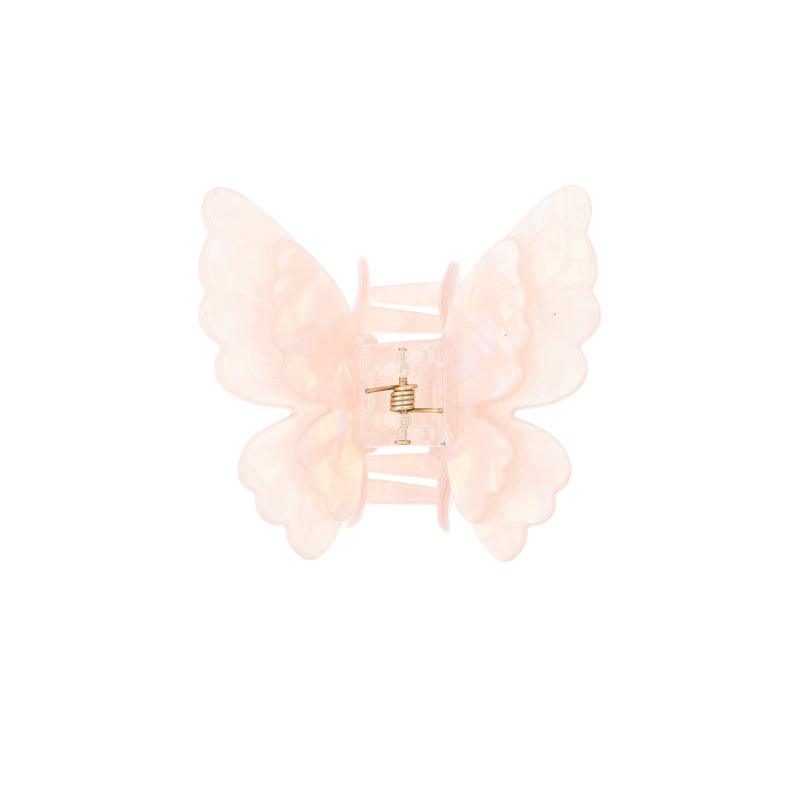 BUTTERFLY HAIR CLAW PALE ROSE
