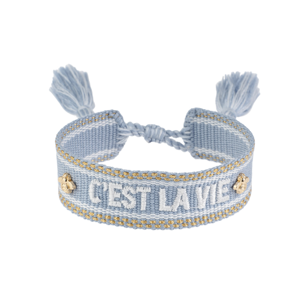 WOVEN FRIENDSHIP BRACELET - "C´est La Vie" Cool Blue