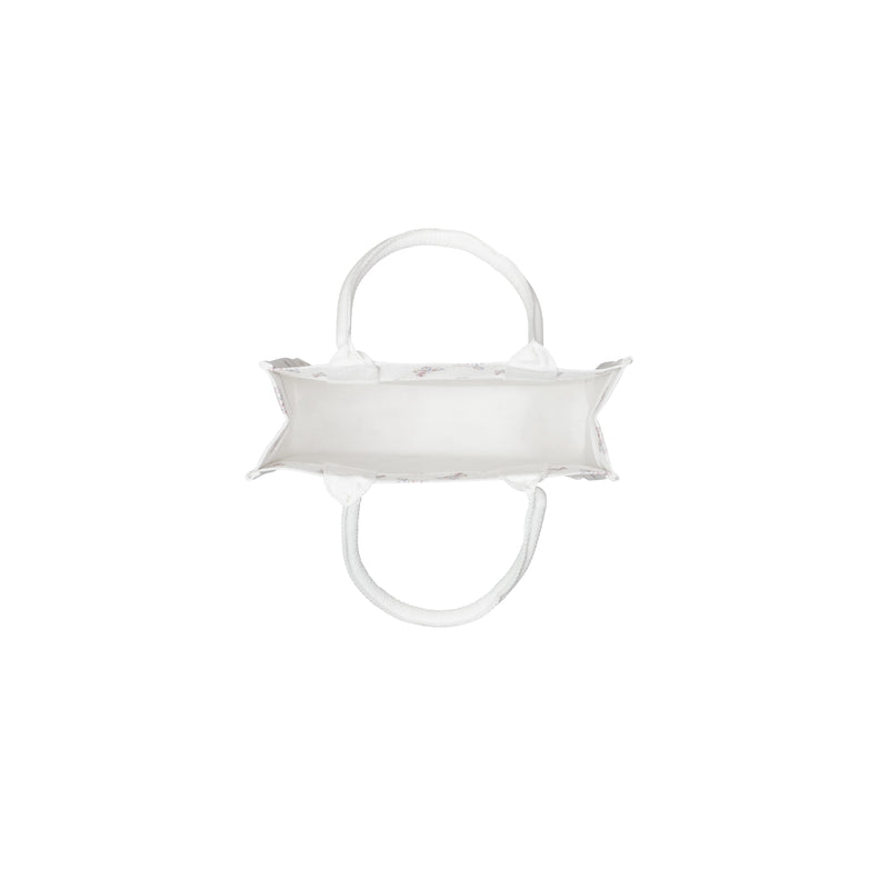 CANVAS TOTE SMALL OFF WHITE BUTTERFLY PATTERN