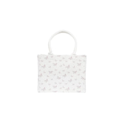CANVAS TOTE SMALL OFF WHITE BUTTERFLY PATTERN