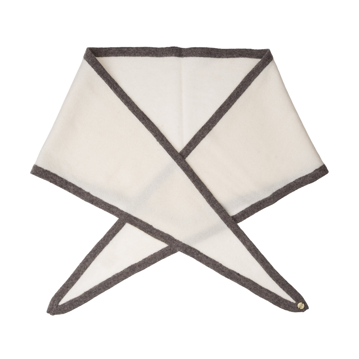 CASHMERE SCARF OFF WHITE W/TAUPE MELANGE