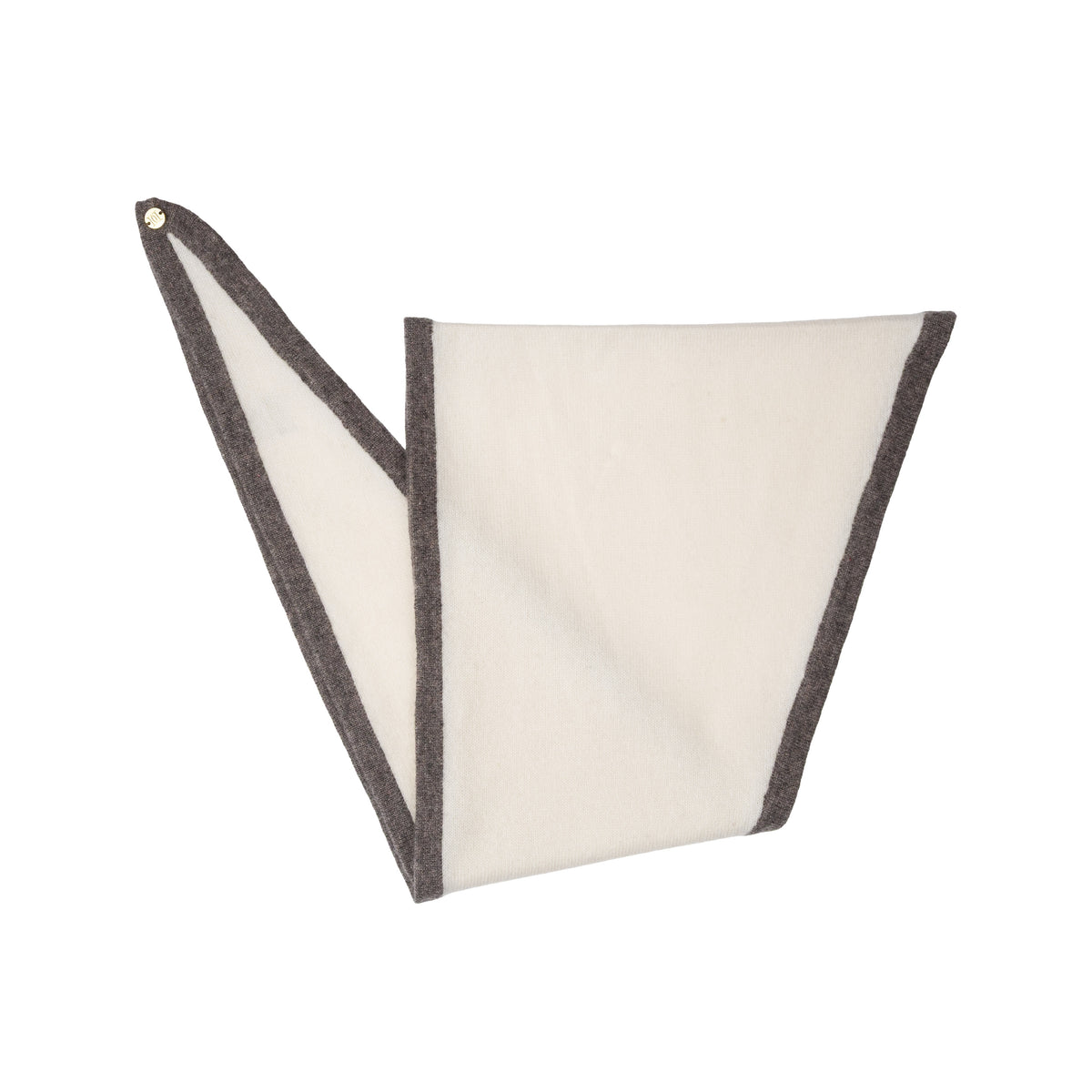 CASHMERE SCARF OFF WHITE W/TAUPE MELANGE