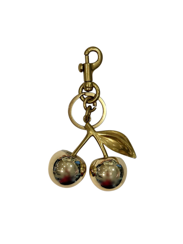 CHERRY BAG CHARM GOLD