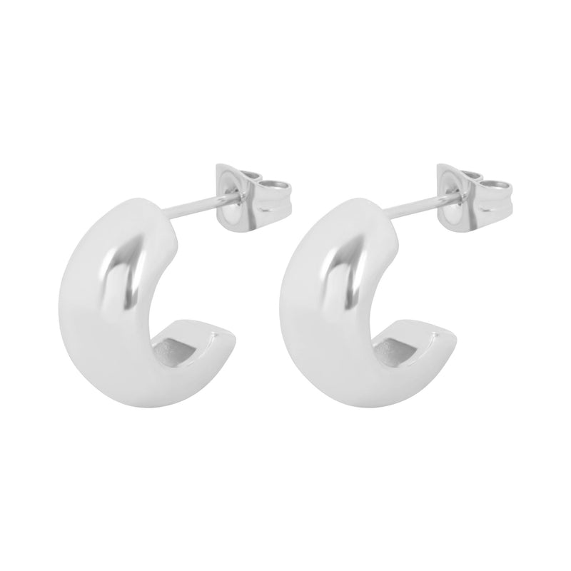 CHUNKY PLAIN CREOLE SMALL SILVER
