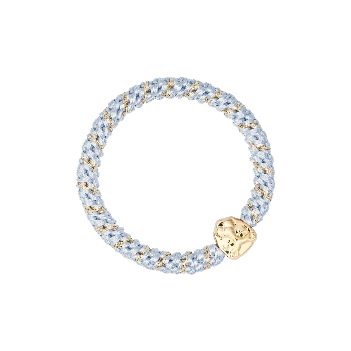 FAT HAIR TIE COOL BLUE STRIPE W/LION