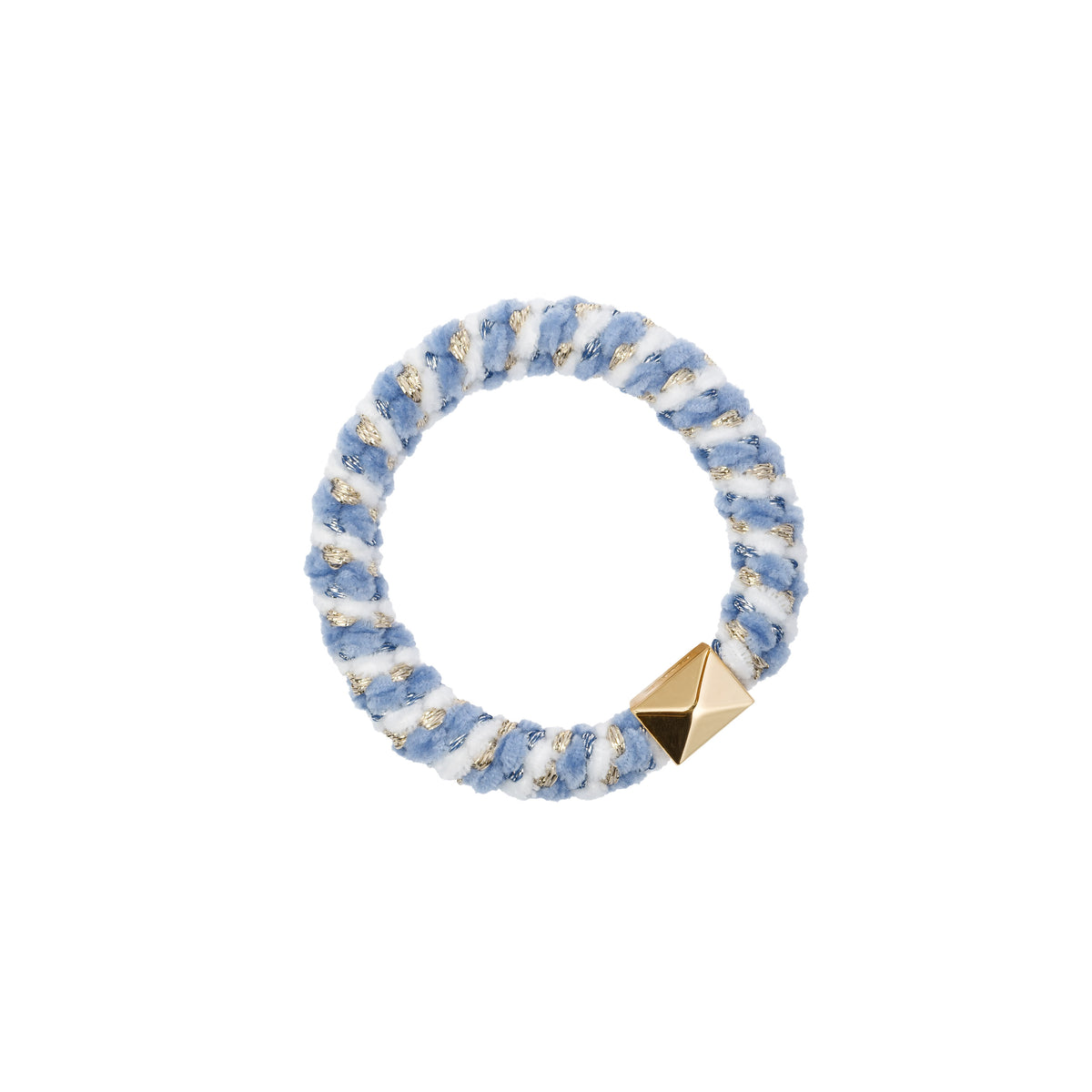 FLUFFY FAT HAIR TIE COUNTRY BLUE MIX