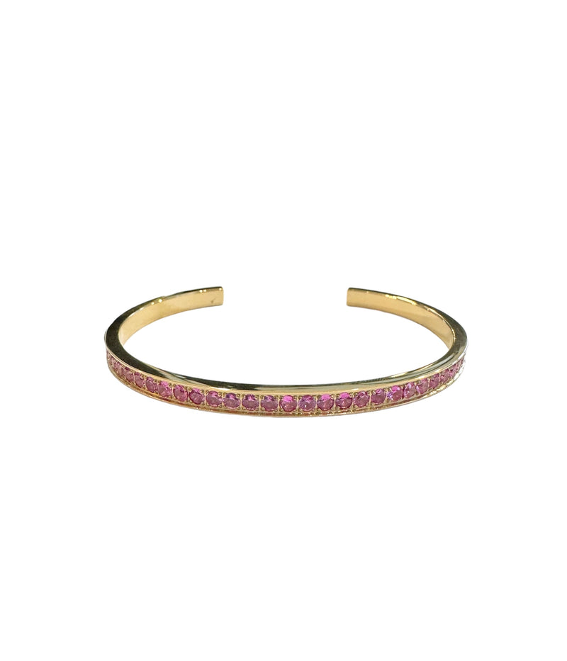 CRYSTAL CUFF BROAD PINK