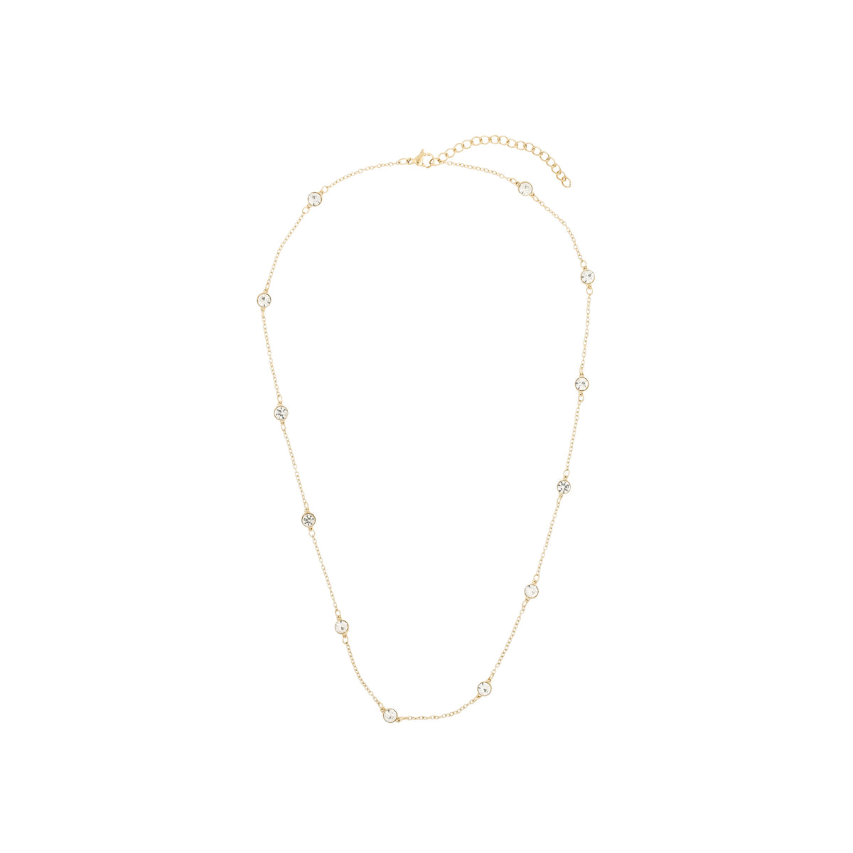 CRYSTAL DOT CHAIN NECKLACE 45 CM
