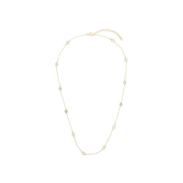 CRYSTAL DOT CHAIN NECKLACE 45 CM