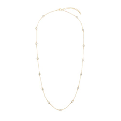 CRYSTAL DOT CHAIN NECKLACE 55 CM