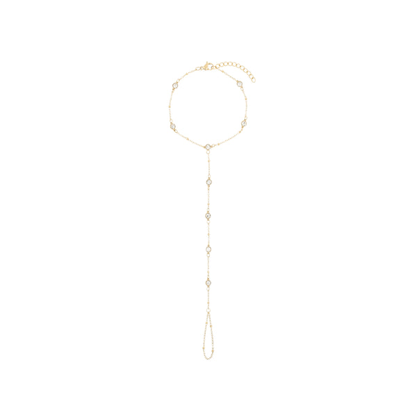 CRYSTAL DOT HAND CHAIN