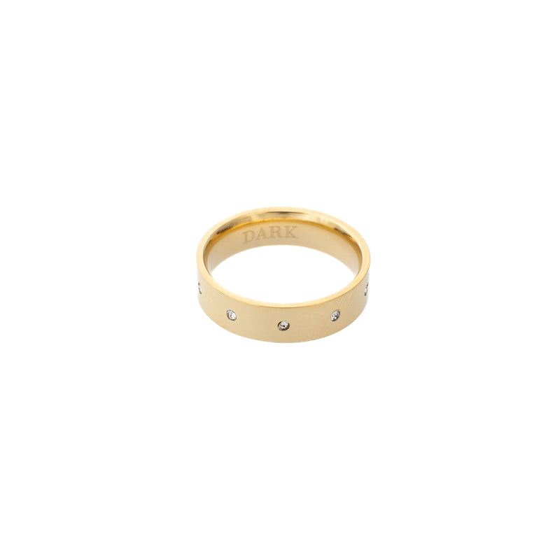 CRYSTAL DOT RING GOLD