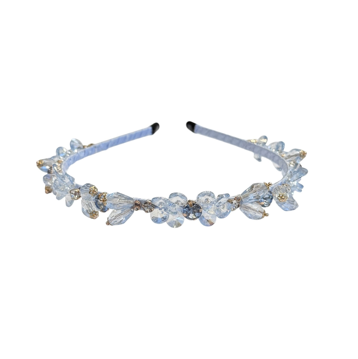 CRYSTAL HAIR BAND COOL BABY BLUE