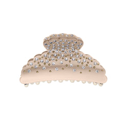 CRYSTAL HAIR CLAW LARGE WARM TAUPE