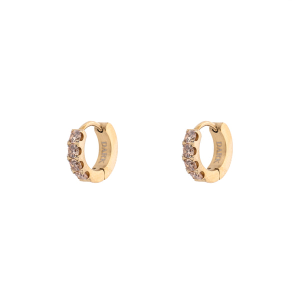 CRYSTAL HOOPS 12 MM CHAMPAGNE