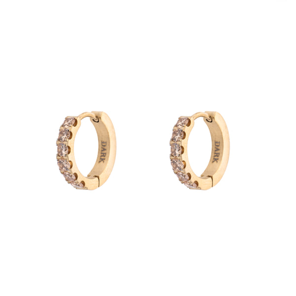 CRYSTAL HOOPS 15 MM CHAMPAGNE