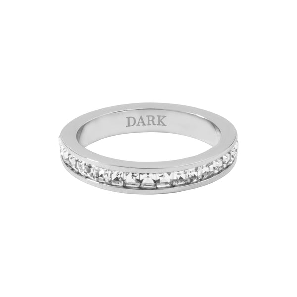 CRYSTAL RING BROAD SILVER