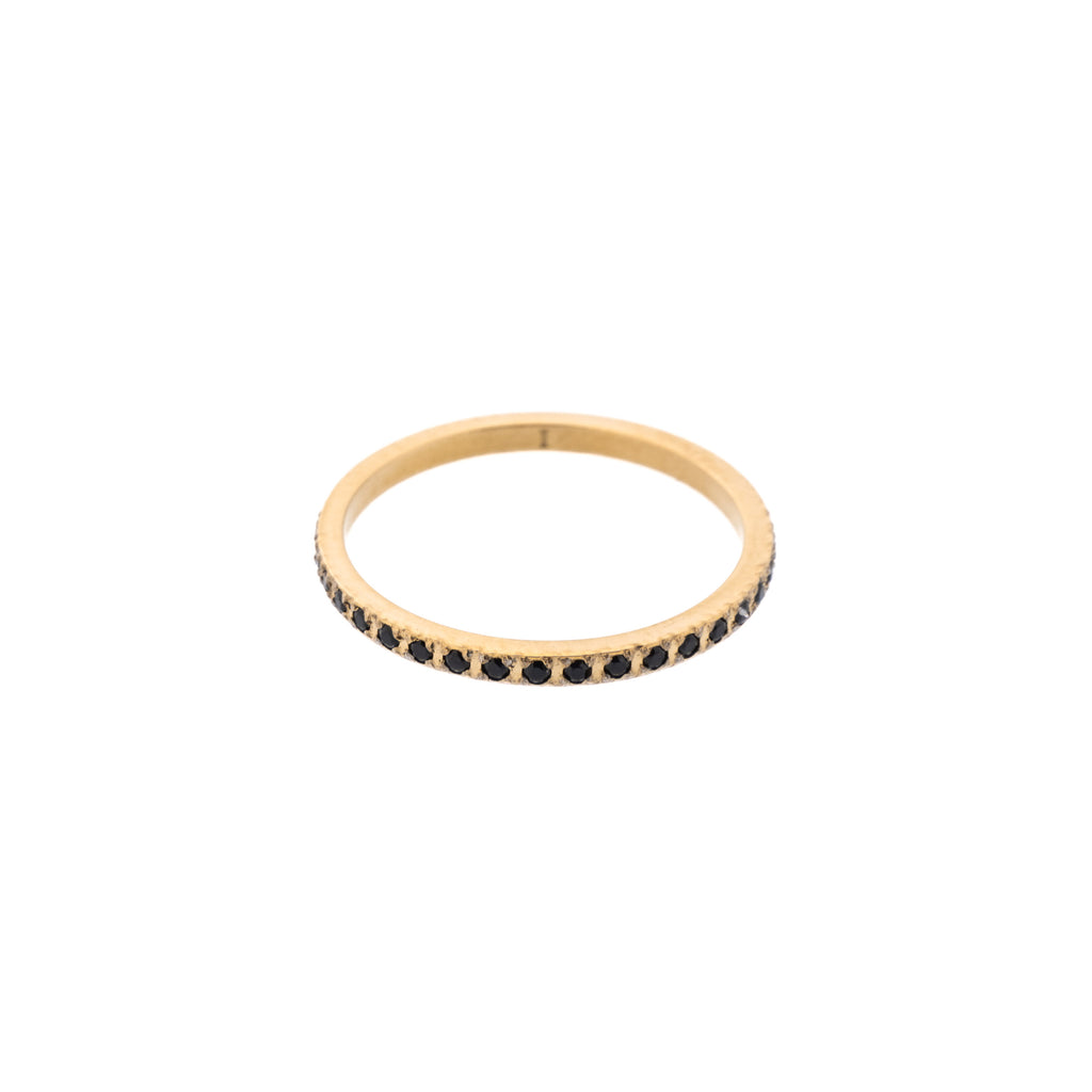 CRYSTAL RING EXTRA THIN BLACK CRYSTAL RING EXTRA THIN BLACK