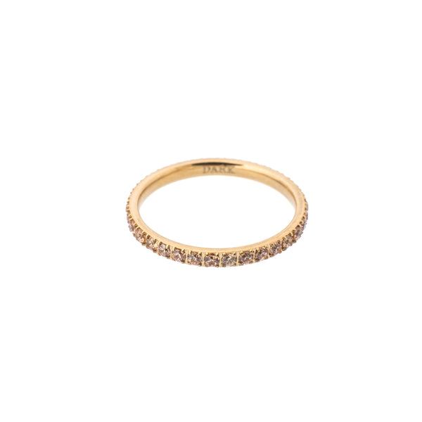 CRYSTAL RING THIN CHAMPAGNE