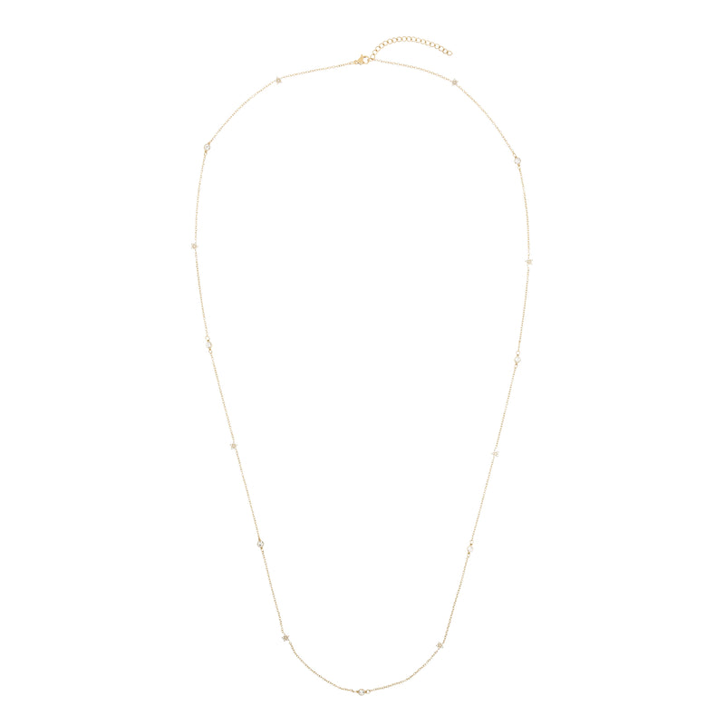 CRYSTAL STAR & DOT CHAIN NECKLACE
