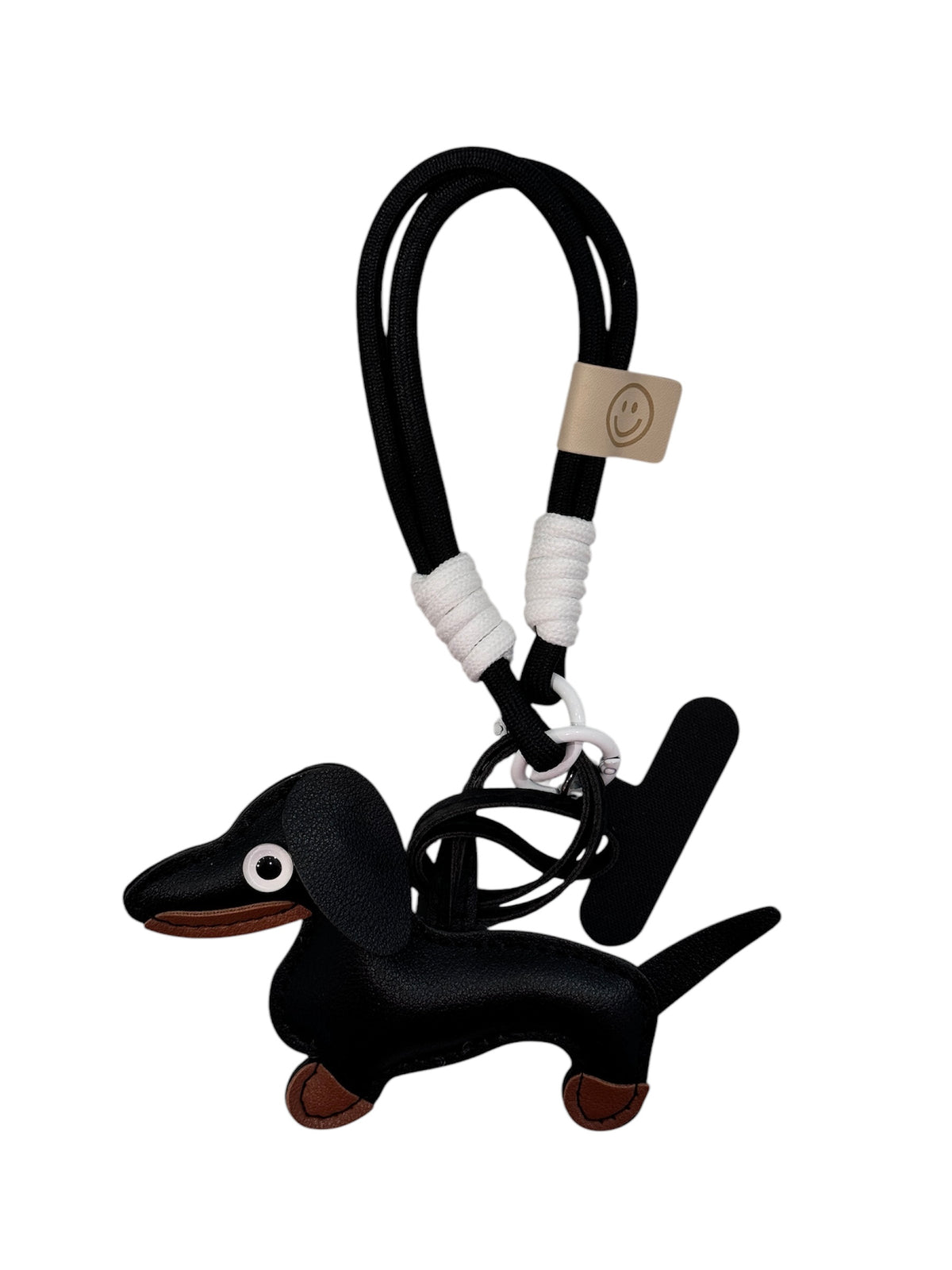 DACHS BAG CHARM W/EXTRA STRAP BLACK