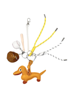 DACHS W/BASEBALL BAG CHARM YELLOW