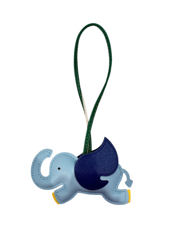 ELEPHANT BAG CHARM BLUE