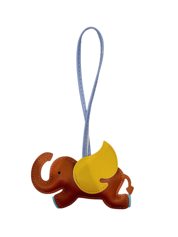 ELEPHANT BAG CHARM BROWN