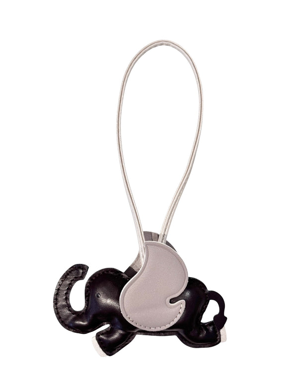 ELEPHANT BAG CHARM CHOCOLATE BROWN W/WARM TAUPE & SPARKLED SAND