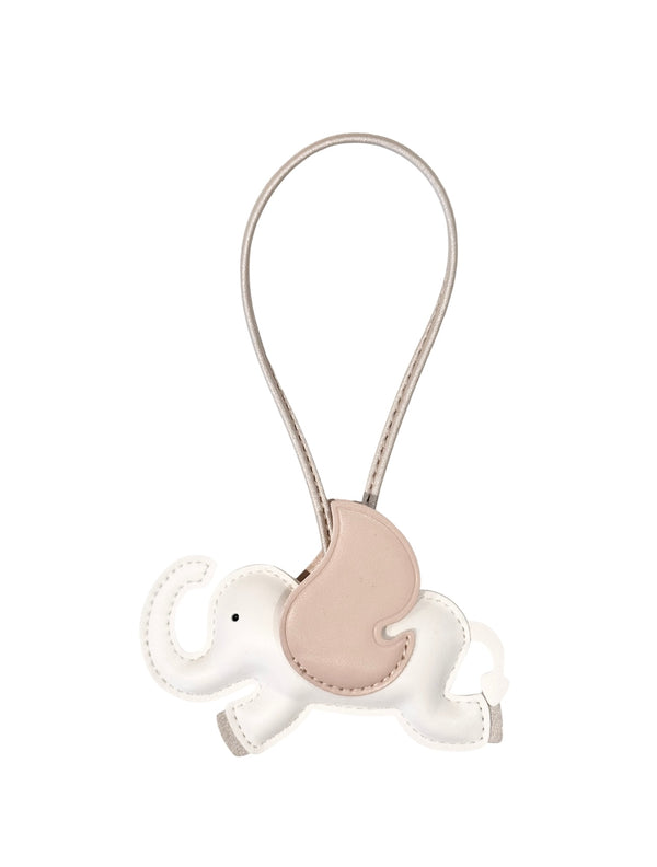 ELEPHANT BAG CHARM OFF WHITE W/DARK SAND & SPARKLED SAND