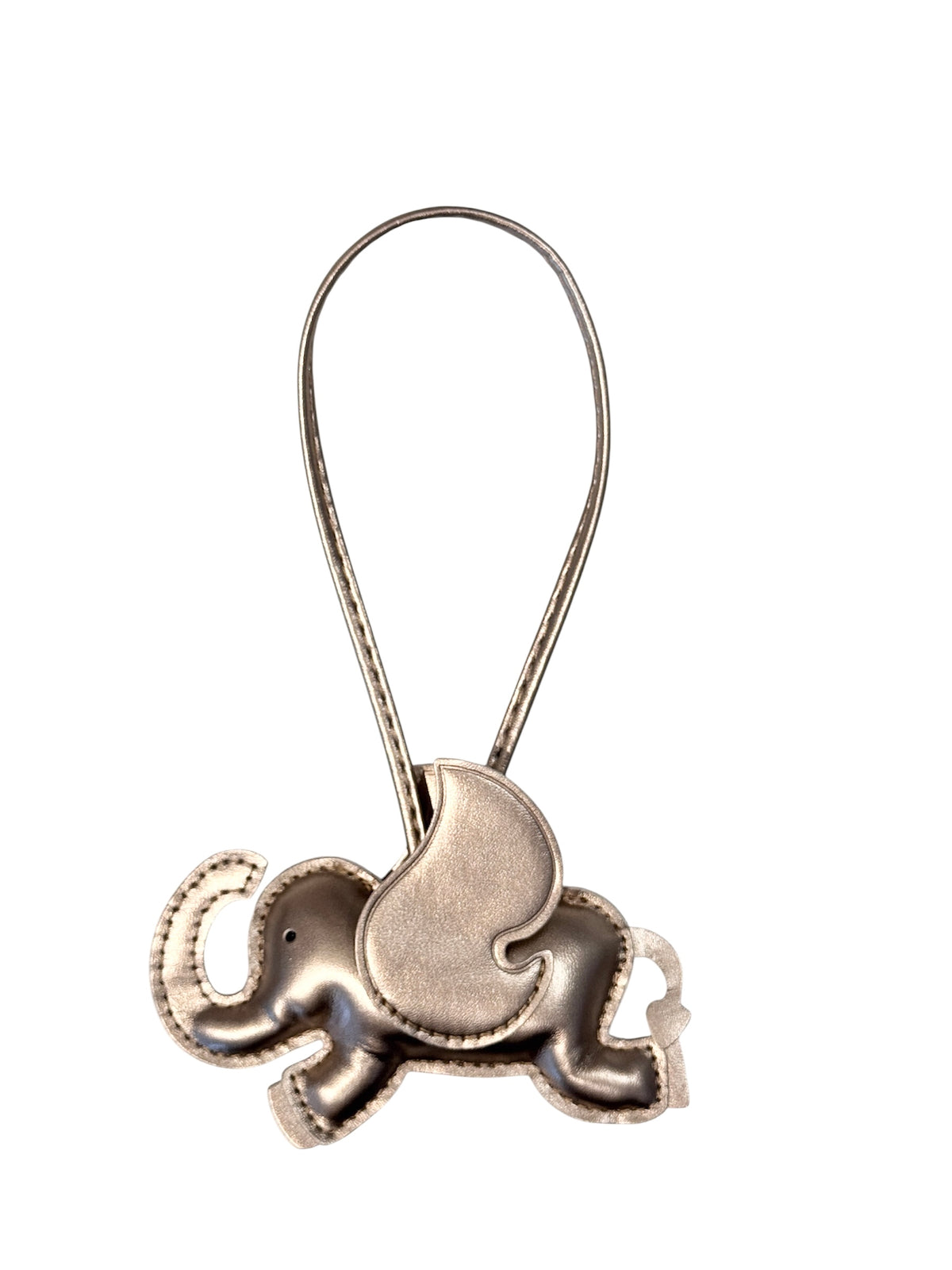 ELEPHANT BAG CHARM SPARKLED CHAMPAGNE