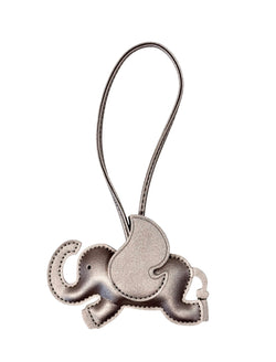 ELEPHANT BAG CHARM SPARKLED WARM TAUPE