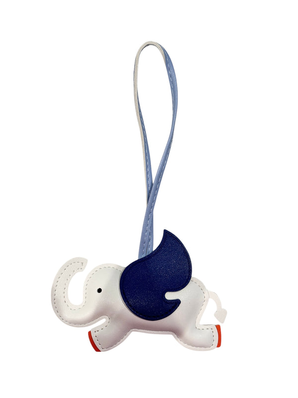 ELEPHANT BAG CHARM WHITE