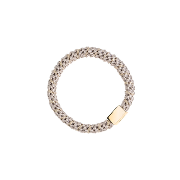 FAT HAIR TIE CHAMPAGNE STRIPE