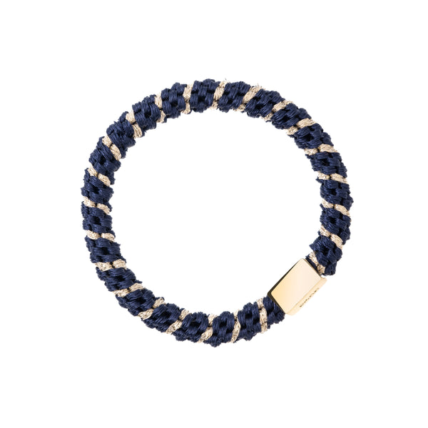 FAT HAIR TIE NAVY BLUE STRIPE