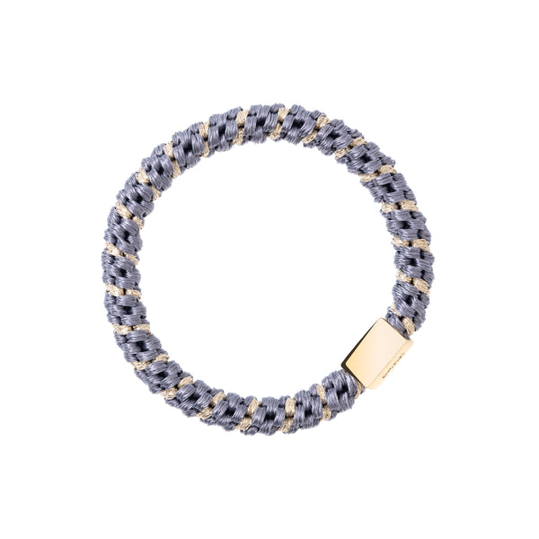 FAT HAIR TIE STEEL BLUE STRIPE