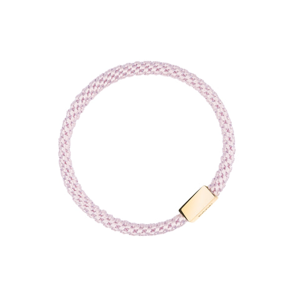 FAT HAIR TIE THIN ROSE QUARTZ