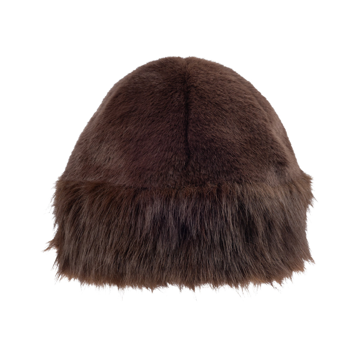 FAUX FUR HAT CHOCOLATE BROWN
