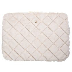 FAUX FUR QUILTED MAC COVER SAND
