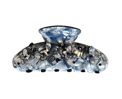 FLOWER & BUTTERFLY HAIR CLAW GRISALLE BLUE