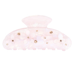 FLOWER & BUTTERFLY HAIR CLAW PALER ROSE